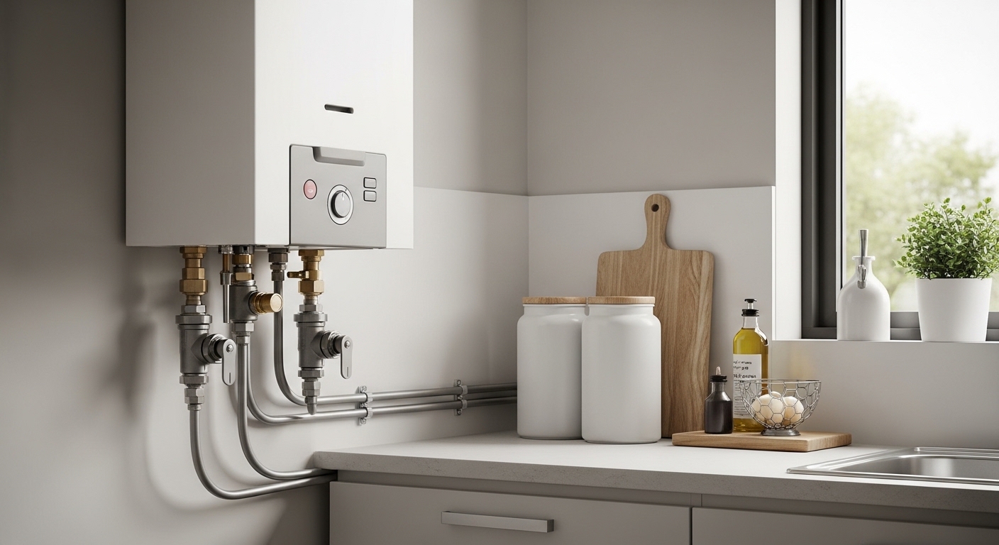 Reliable gas geyser installation services in Pretoria in a modern home