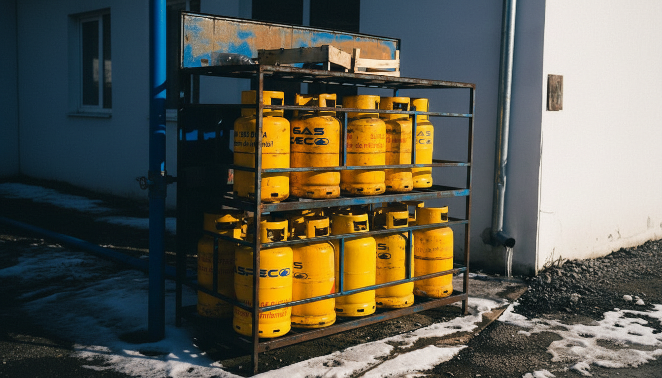 High-definition gas cylinder setup for gas line installation in Pretoria