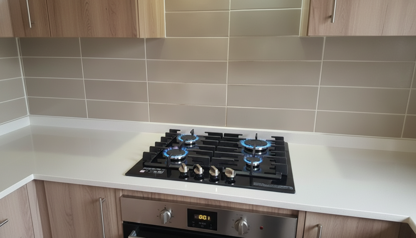High-definition gas stove and hob installation in Pretoria kitchen