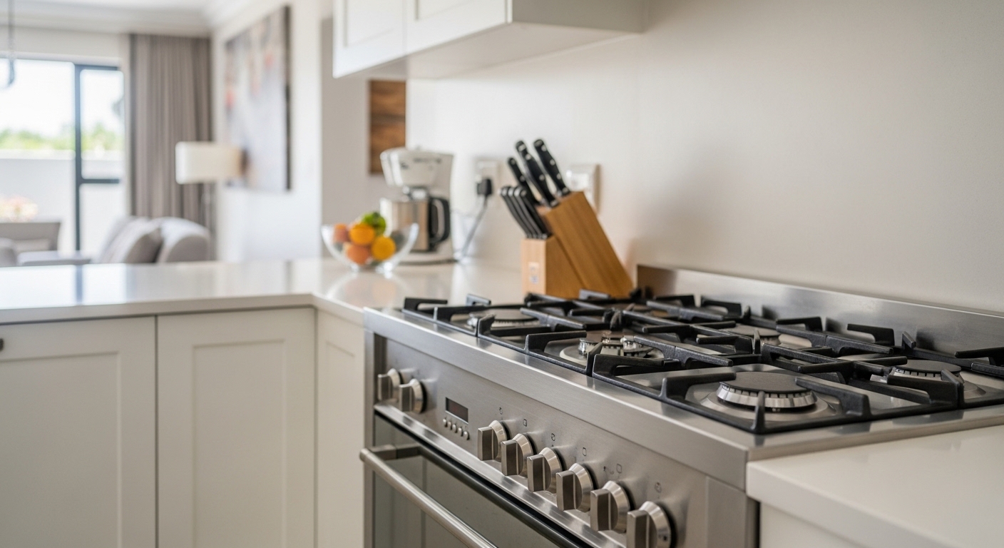 Modern gas stove installation in a Pretoria home kitchen
